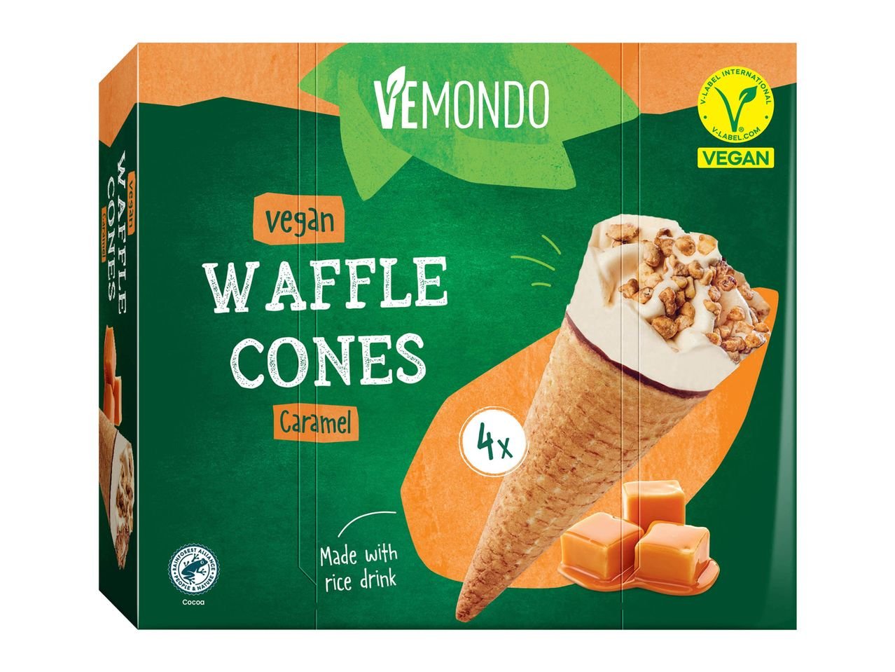 Gelato vegano al caramello salato