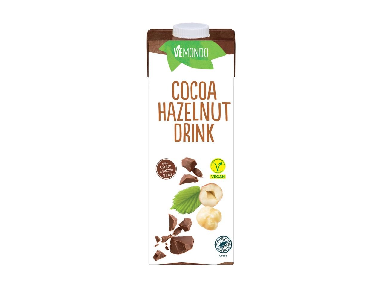 Bevanda a base di nocciola e cacao