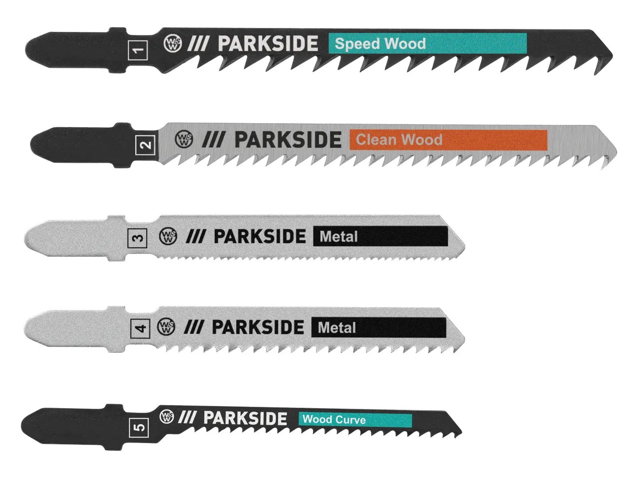 Set lame per seghetto elettrico, 5 pezzi