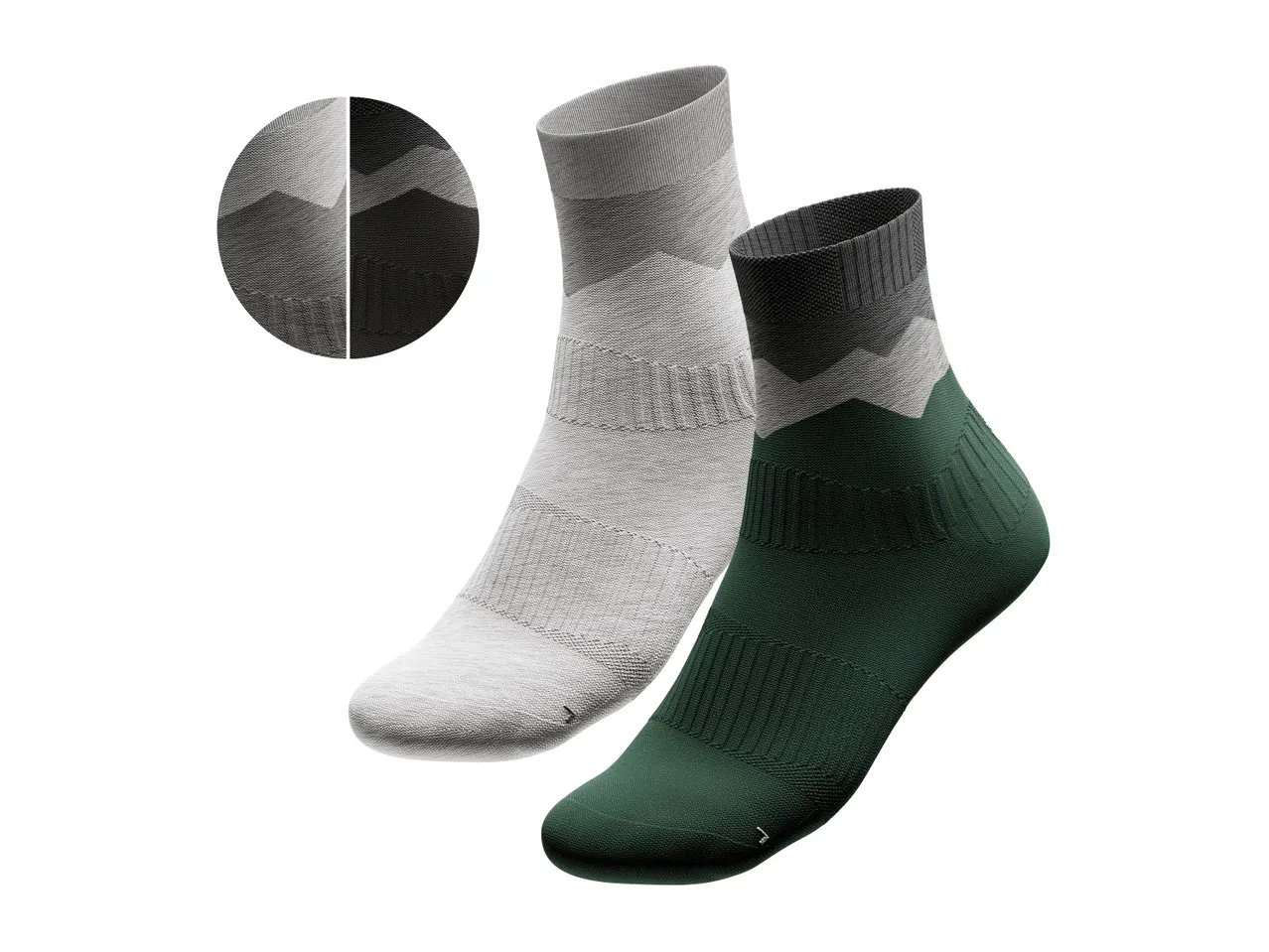 Calze da trekking da uomo, 2 paia