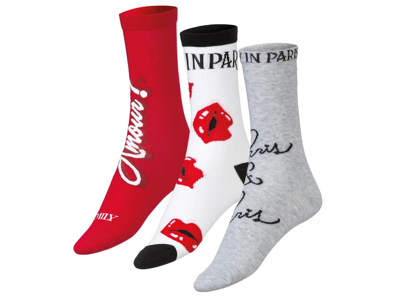 Calze da donna “Disney, Snoopy, Emily in Paris”, 3 paia