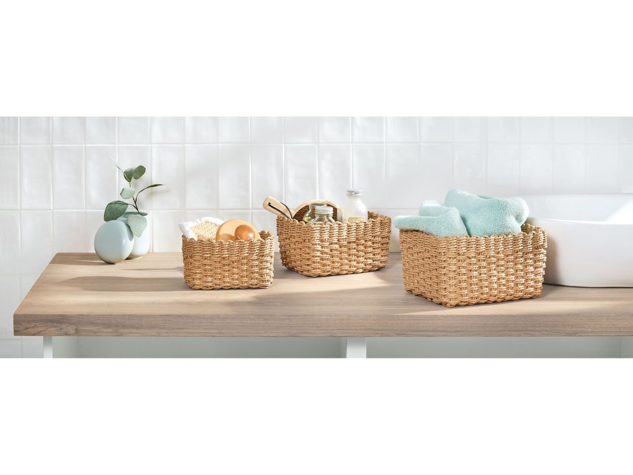 Cesti portaoggetti, 3 pezzi