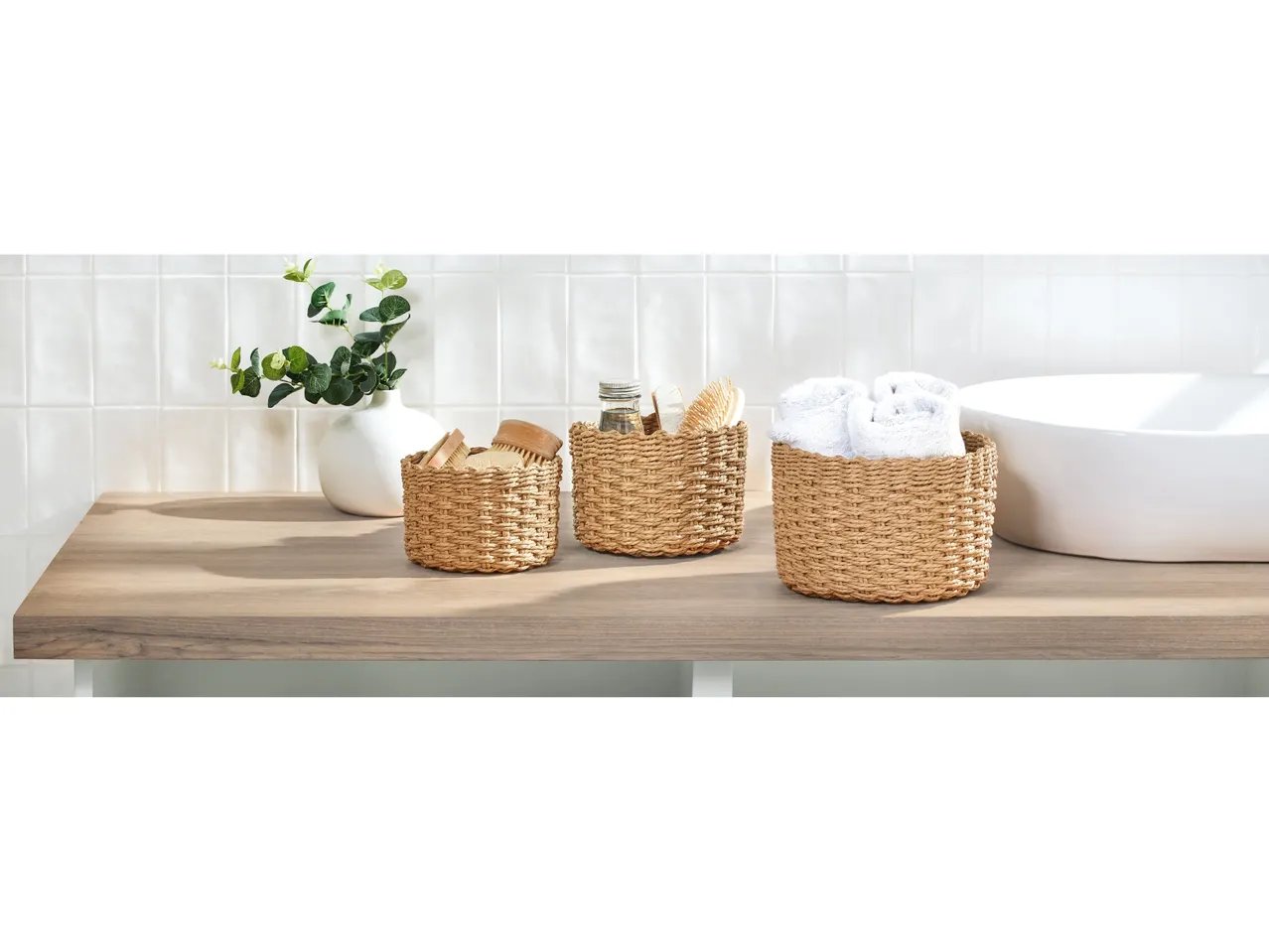 Cesti portaoggetti, 3 pezzi