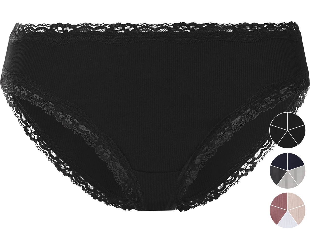 Slip da donna con pizzo, 5 pezzi