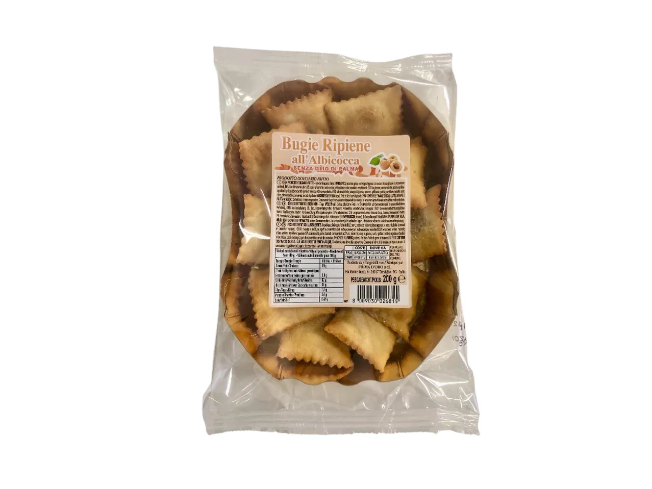 Bugie ripiene all’albicocca