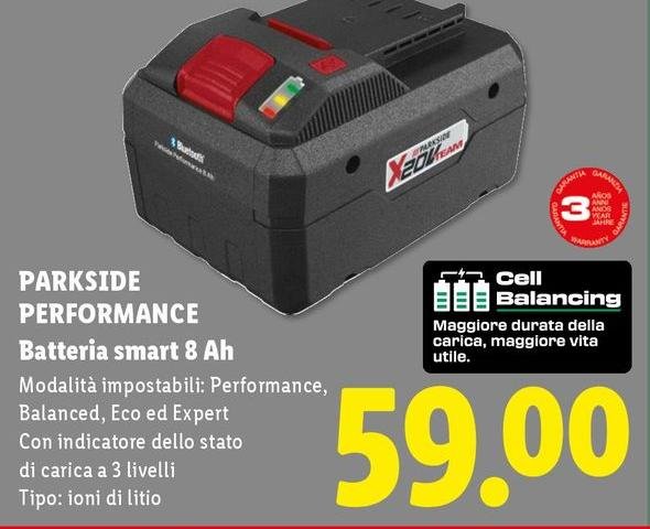 Parkside Performance - Batteria Smart 8 Ah