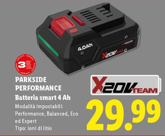 Parkside Performance - Batteria Smart 4 Ah