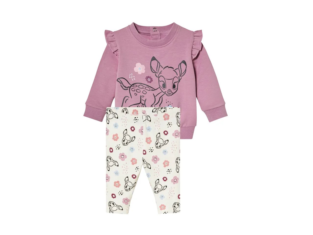 Tuta per neonata "Minnie Mouse, Bambi o Winnie the Pooh", 2 pezzi