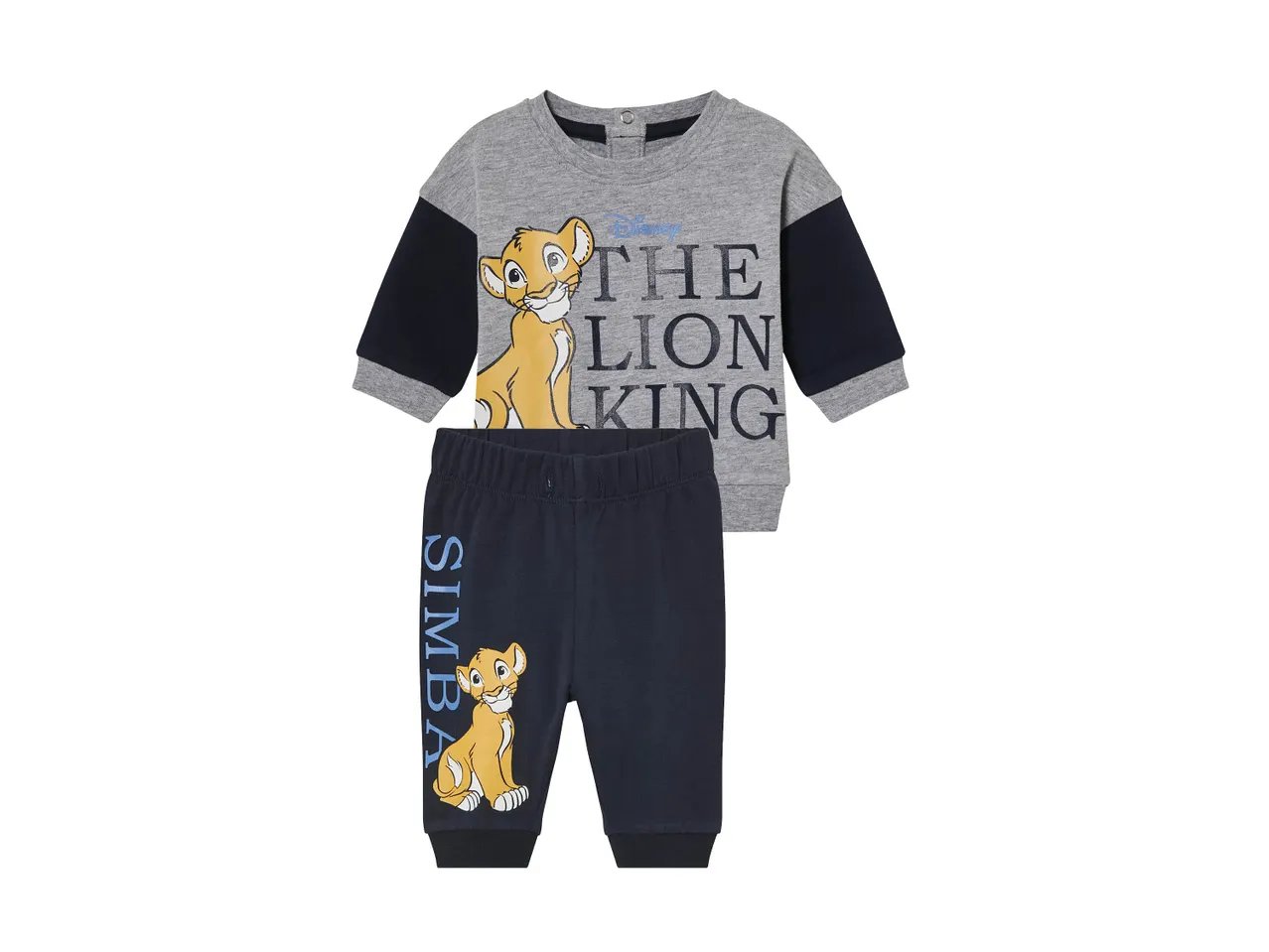 Tuta per neonato "Mickey Mouse, Il Re Leone o Winnie the Pooh", 2 pezzi