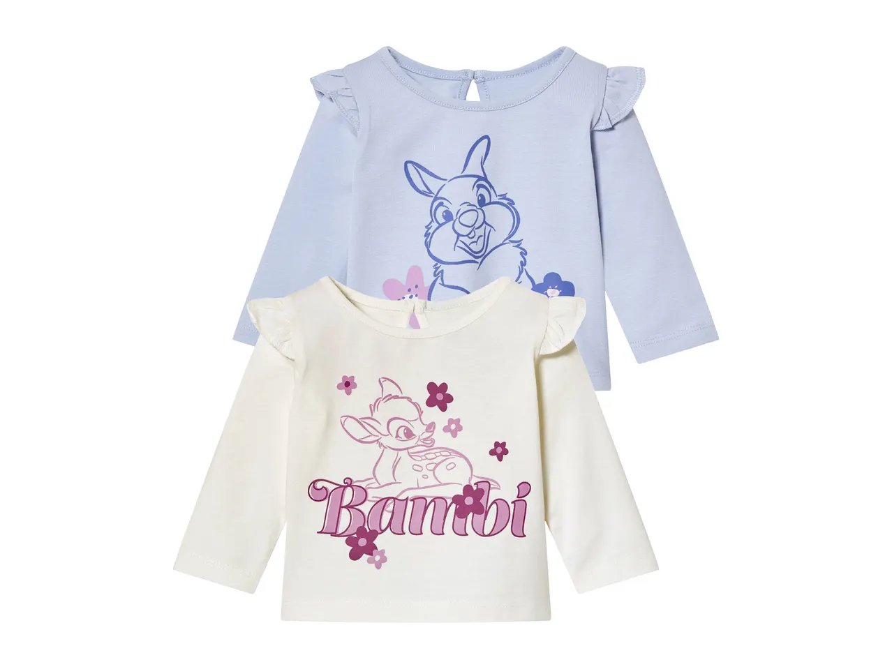 Maglia da neonata "Minnie Mouse, Bambi o Winnie the Pooh", 2 pezzi