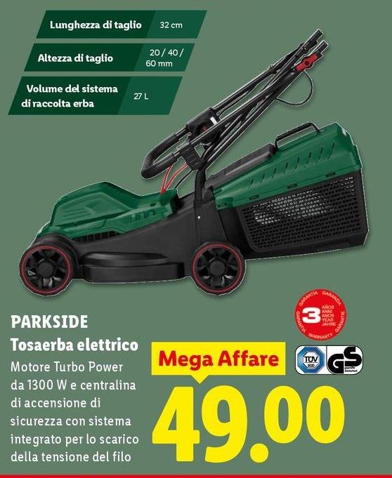 Parkside - Tosaerba Elettrico