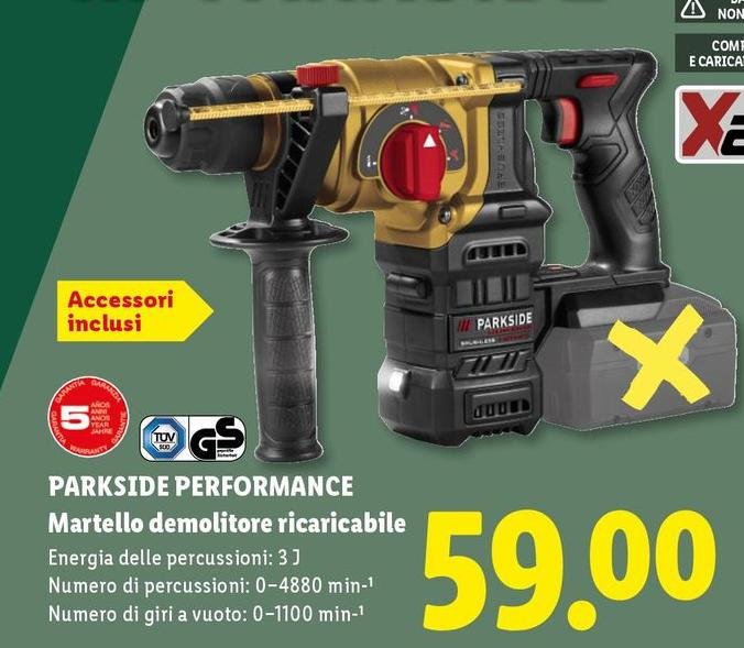 Parkside Performance - Martello Demolitore Ricaricabile