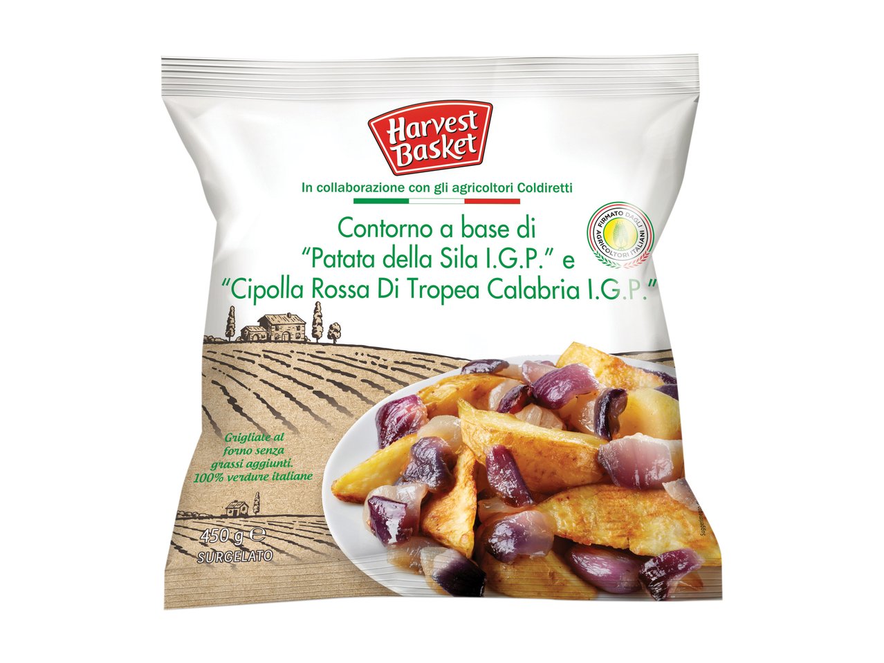 HARVEST BASKET Contorno a base di “Patata della Sila IGP” e “Cipolla Rossa di Tropea Calabria IGP”
