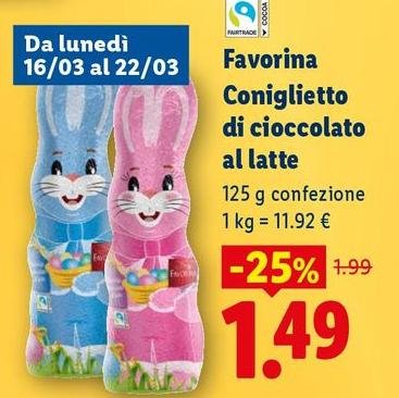 Favorina - Coniglietto Di Cioccolato Al Latte
