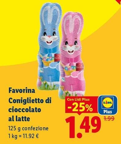 Favorina - Coniglietto Di Cioccolato Al Latte