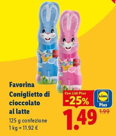 Favorina -  Coniglietto Di Cioccolato Al Latte