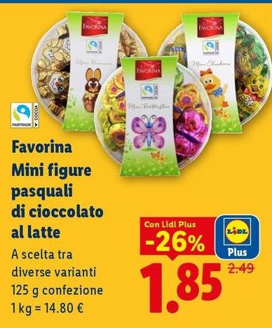 Favorina - Mini Figure Pasquali Di Cioccolato Al Latte