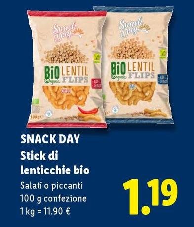 Snack Day - Stick Di Lenticchie Bio