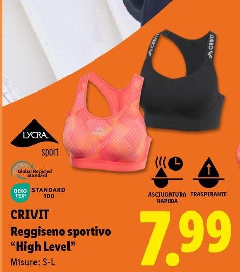 Crivit - Reggiseno Sportivo "High Level"