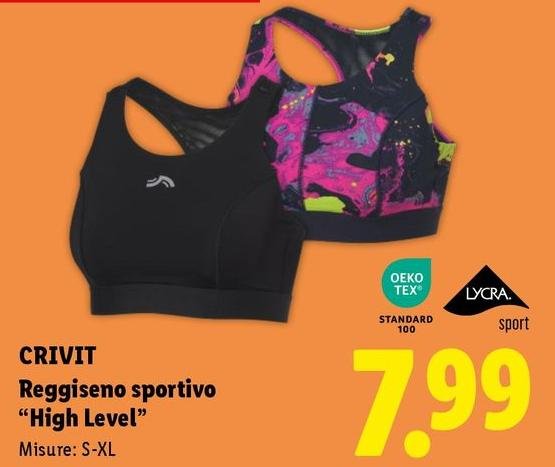 Crivit - Reggiseno Sportivo "High Level"