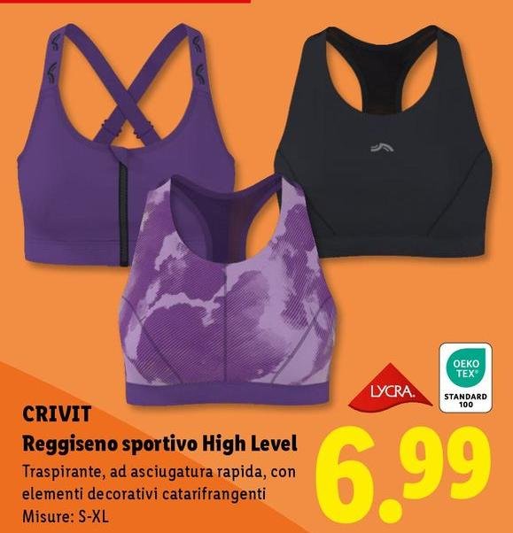 Crivit - Reggiseno Sportivo High Level