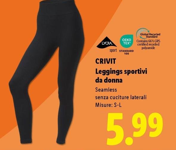 Crivit - Leggings Sportivi Da Donna