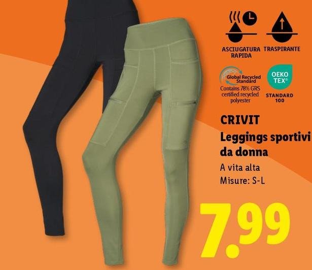 Crivit - Leggings Sportivi Da Donna