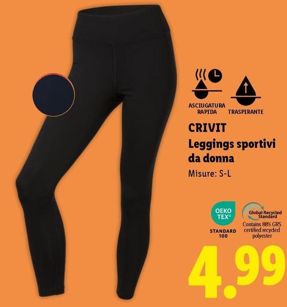 Crivit - Leggings Sportivi Da Donna