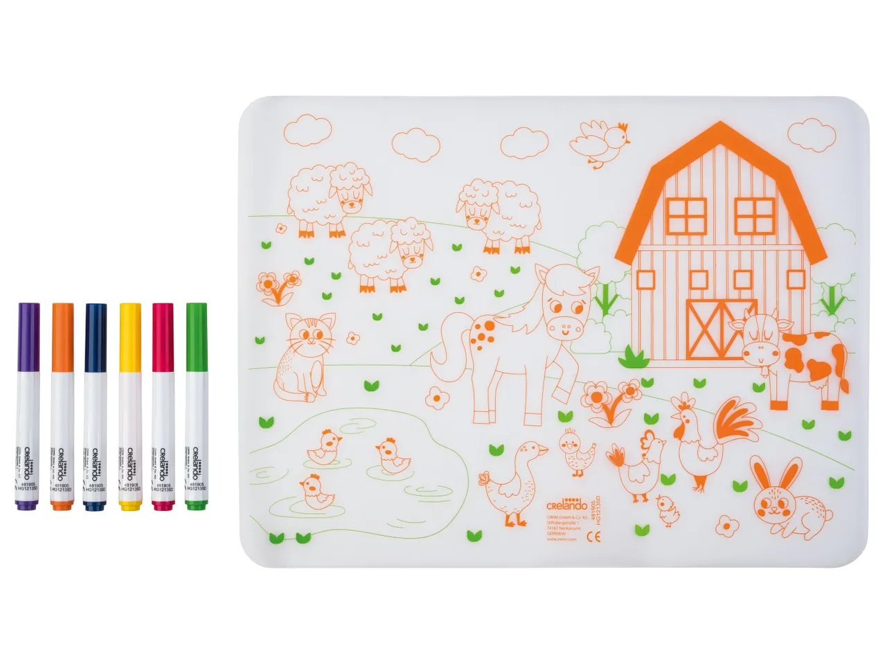 crelando® Tappetino da colorare riutilizzabile