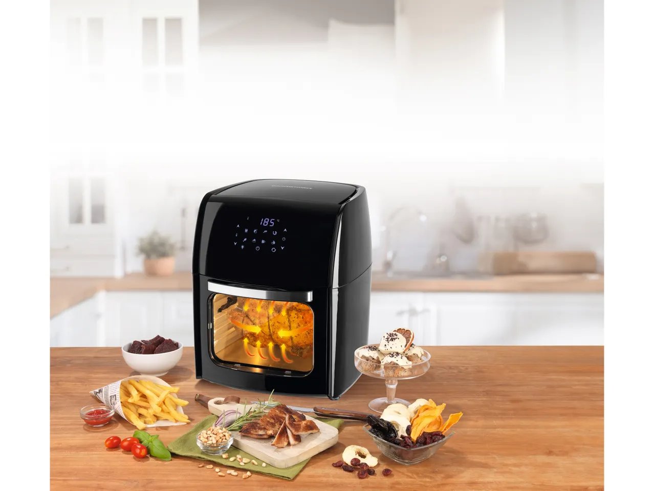 Gourmetmaxx Friggitrice ad aria calda 9 in 1