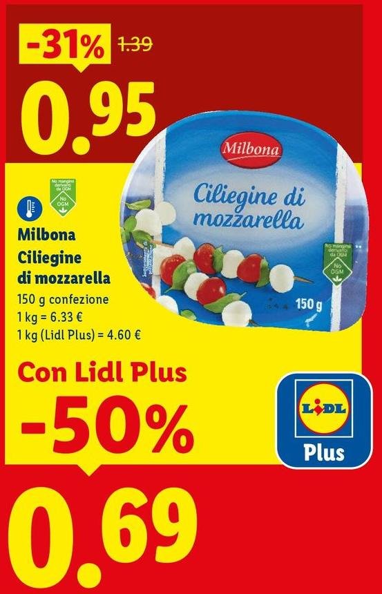 Milbona - Ciliegine Di Mozzarella