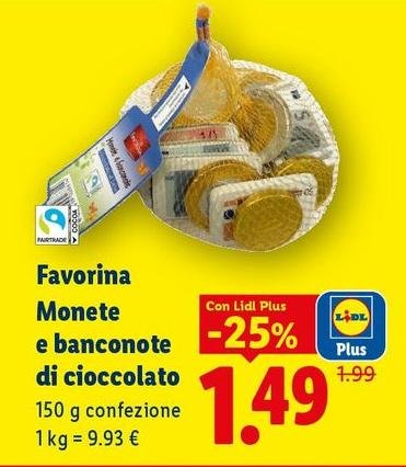 Favorina - Monete E Banconote Di Cioccolato