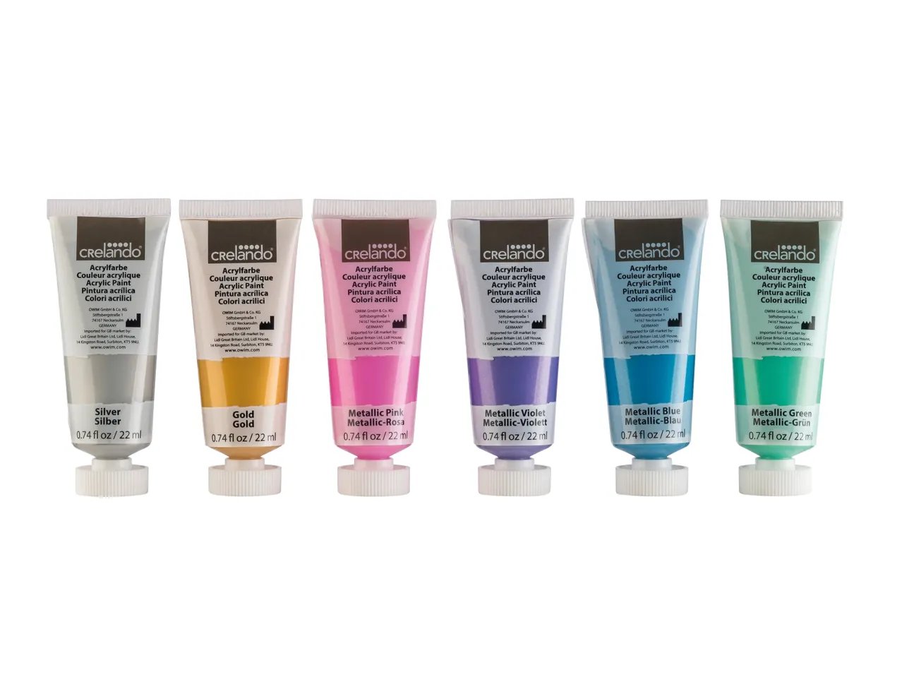 crelando® Colori acrilici, 6 pezzi