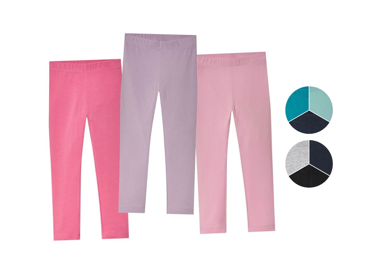 lupilu® Leggings da bambina, 3 pezzi