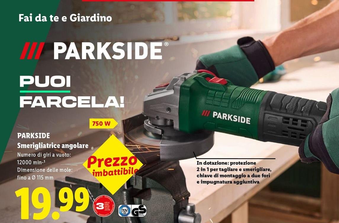 Parkside - Smerigliatrice Angolare
