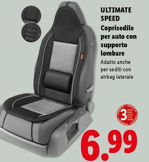 Ultimate Speed - Coprisedile Per Auto Con Supporto Lombare