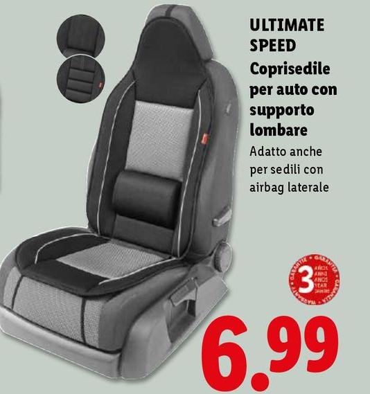 Ultimate Speed - Coprisedile Per Auto Con Supporto Lombare