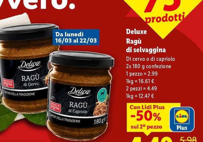 Deluxe - Ragù Di Selvaggina
