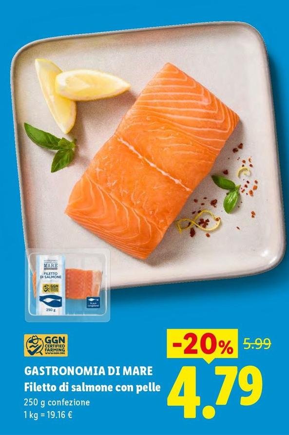 Gastronomia Di Mare - Filetto Di Salmone Con Pelle