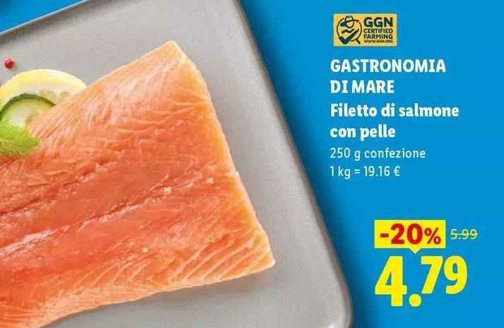 Gastronomia Di Mare - Filetto Di Salmone Con Pelle