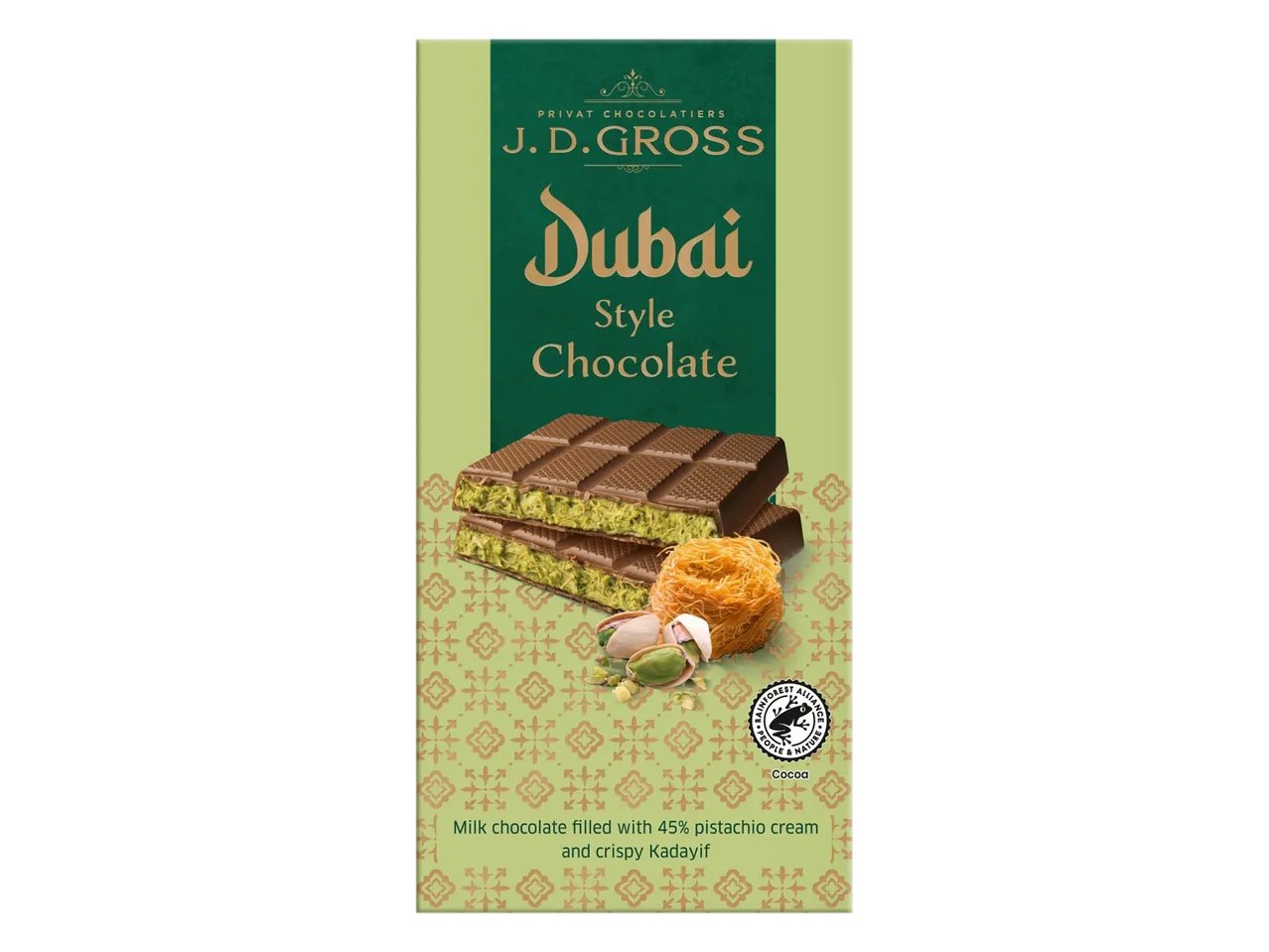 J.D. GROSS Tavoletta di cioccolato Dubai-Style