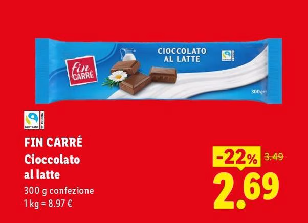 Fin Carrè - Cioccolato Al Latte