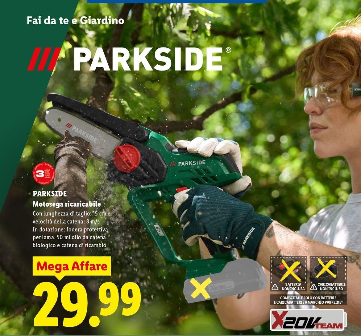 Parkside - Motosega Ricaricabile