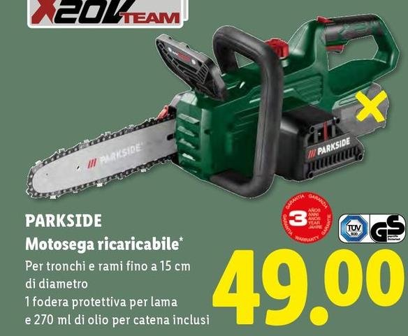 Parkside - Motosega Ricaricabile
