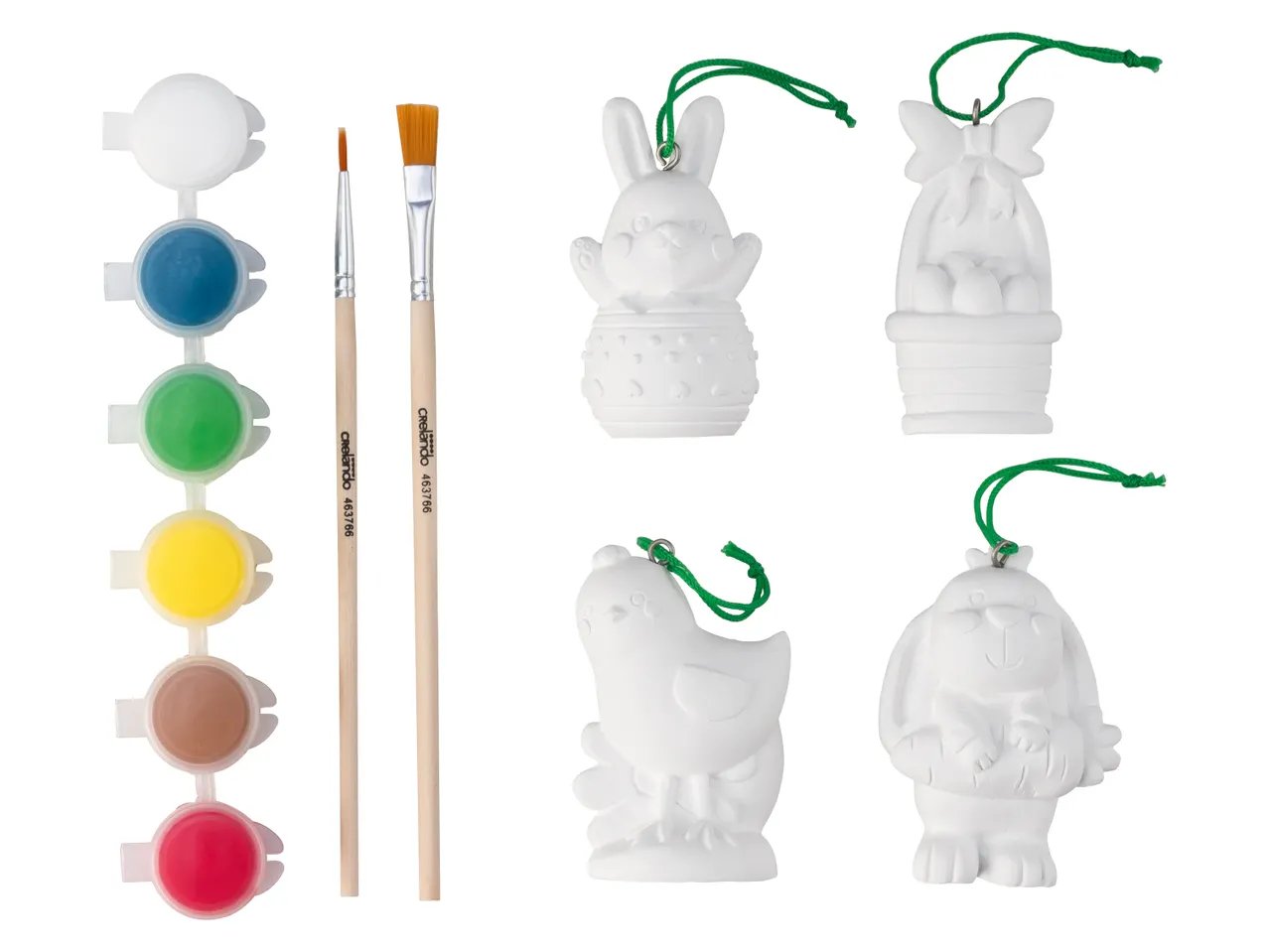 crelando® Decorazioni pasquali da dipingere, 12 pezzi