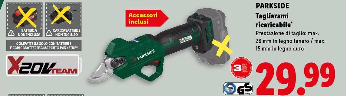 Parkside - Tagliarami Ricaricabile