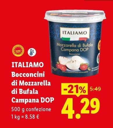Italiamo - Bocconcini Di Mozzarella Di Bufala Campana DOP