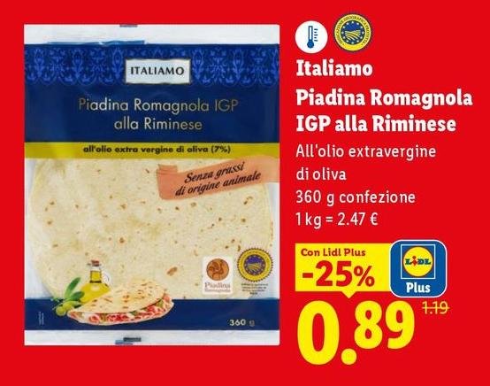 Italiamo - Piadina Romagnola IGP Alla Riminese