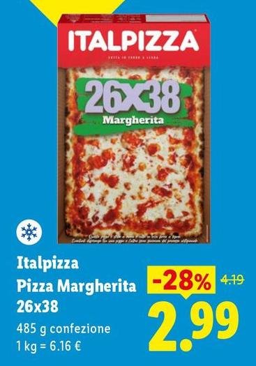 Italpizza - Pizza Margherita 26x38