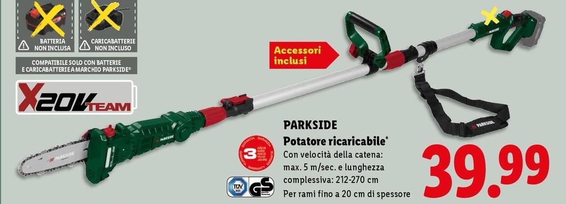 Parkside - Potatore Ricaricabile